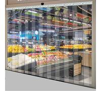 Moubhjd Cortina de Tiras Cortina de Puerta de PVC Transparente para Puerta de Cámara Frigorífica, Almacén, Refrigerador de Supermercado, Garajes Espesor:1.2mm Size:H:238 x W:45cm