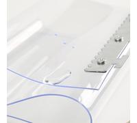 Moubhjd Cortina de Tiras Cortina de Puerta de PVC Transparente para Puerta de Cámara Frigorífica, Almacén, Refrigerador de Supermercado, Garajes Thickness:1.2mm Size:H:242 x W:45cm