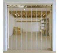 Moubhjd Cortina de Tiras Cortina de Puerta de PVC Transparente para Puerta de Cámara Frigorífica, Almacén, Refrigerador de Supermercado, Garajes Espesor:1.2mm Size:H:190 x W:45cm