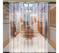 Moubhjd Cortina de Tiras Cortina de Puerta de PVC Transparente para Puerta de Cámara Frigorífica, Almacén, Refrigerador de Supermercado, Garajes Thickness:1.6mm Size:H:238 x W:45cm