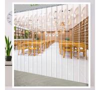 Moubhjd Cortina de Tiras Cortina de Puerta de PVC Transparente para Puerta de Cámara Frigorífica, Almacén, Refrigerador de Supermercado, Garajes Espesor:2.5mm Size:H:188 x W:45cm