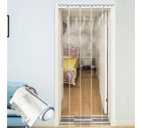 Moubhjd Cortina de tiras de PVC, transparente, cortina industrial, resistente a la intemperie, láminas de PVC, para garaje, mascotas, casa Espesor:1.6mm Size:H:190 x W:105cm