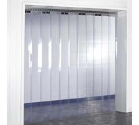 Moubhjd Cortina de tiras de PVC, transparente, cortina industrial, resistente a la intemperie, láminas de PVC, para garaje, mascotas, casa Espesor:1.2mm Size:H:190 x W:60cm