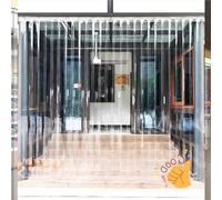 Moubhjd Cortina de Tiras Transparente completamente premontada, rieles de montaje galvanizados, resistente a la intemperie para Puerta de Congelador, Almacén Espesor:2mm Size:H:190 x W:105cm