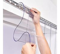 Moubhjd Cortina de Tiras Transparente, Cortina de Puerta de PVC, para Puerta de Congelador, Almacén, Refrigerador de Supermercado, Garajes Espesor:1.2mm Size:H:274 x W:120cm