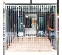 Moubhjd Cortina de Tiras Transparente, Cortina de Puerta de PVC, para Puerta de Congelador, Almacén, Refrigerador de Supermercado, Garajes Espesor:1.6mm Size:H:266 x W:45cm