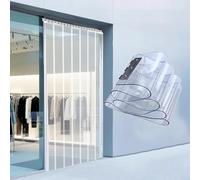 Moubhjd Cortina de Tiras Transparente, Cortina de Puerta de PVC, para Puerta de Congelador, Almacén, Refrigerador de Supermercado, Garajes Espesor:3mm Size:H:190 x W:30cm