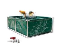 Moubhjd Piscina de Acuario con Panel de visualización Transparente y válvula de Drenaje,Estanque de Peces Independiente para piscicultura Interior y jardín,función de Agua（tamaño:L200xW150xH50cm