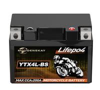 MOUDENSKAY Batería de Litio para Moto 12V 2AH YTX4L-BS LiFePO4