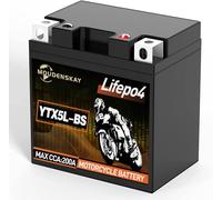 MOUDENSKAY Batería de Litio para Moto 12V 2Ah YTX5L-BS LiFePO4