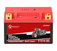 MOUDENSKAY Batería de Litio Para Moto, Bateria Litio 12v Motocicleta con BMS,51.2WH 4AH 320CCA YTX7A-BS LiFePO4 Motor de Arranque de la Batería Para Motocicleta, ATV, UTV, 4 Wheeler, y más