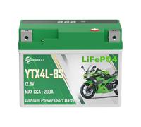 MOUDENSKAY Batería Litio Moto 12V 2.5ah CCA200+ batería litio YTX4L-BS bateria de litio 12 v para motocicleta con BMS y pantalla, Batería de arranque LiFePO4 para Motocicletas,Cuatrimotos,UTV,etc.