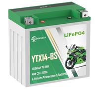 MOUDENSKAY Batería Litio Moto 12V 6ah CCA600+ YTX14-BS Bateria Lifepo4 Moto