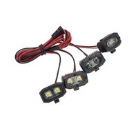 MOUDOAUER Juego de luces LED para camiones RC Crawler escala 1/10 1/8, kit de faros delanteros blancos brillantes con soportes de montaje de metal para Traxxas TRX4 TRX6 Wraith GEN8