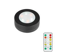 MOUJUCHI Luces de cocina debajo del gabinete, 1 paquete de luces de armario, luces de pared con pilas con control remoto, brillo regulable para armario de pared, escaleras, mostrador de cajones