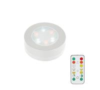 MOUJUCHI Luz LED Adhesiva con Control Remoto para Armario, Vitrina, Pasillo, Cocina - Luces de Pilas (Blanca)