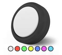 MOUJUCHI Luz Led Armario, 1 Pcs RGB Luces Led Armario, Lamparas a Pilas con Control Remoto para Armarios, Pasillo, Escalera, Sótano, Garaje (Negro)