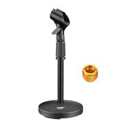 Moukey Soporte para Micrófono de escritorio con Clip de Micrófono y Adaptador Macho de 5/8 pulgadas a 3/8 pulgadas hembra para Blue Yeti Snowball Sparks y SM57 SM58 SM86 SM87