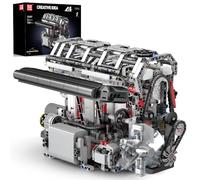 Mould King 10087 Tecnología L4 Motor Bloques de Construcción Juguete, 1787 Piezas 4 Cilindros Motor Kit Bloques de Construcción de Regalo para Niños