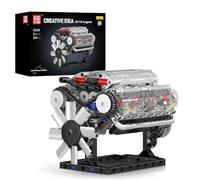 Mould King 10088 Technik V-8 Motor Bloques de Construcción, 535 Piezas Engine Maqueta Juego de Bloques de Construcción como Juguete/Regalo/Coleccionables