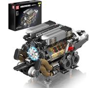 Mould King 10131 Tecnología W16 Kit De Motor Bloque De Construcción Bloque De Fijación del Modelo De Motor Adulto Kit De Motor De Cuatro Turbocompresores Motor Simulado (952 Piezas)
