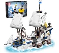 Mould King 10147 bloques de sujeción, nave, barco pirata, bloques de construcción, velero, maquetería, nave espacial, juguete de construcción con accesorios, regalo para adultos y niños (1281 piezas)