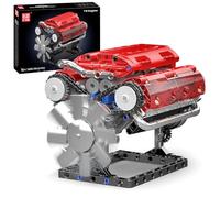 Mould King 10155 Technik V8 Motor Bausteine Spielzeug Engine Klemmbausteine Bausteine Bauatz Geschenk für Jungen Mädchen AB 8 Jahren(552 Piezas)