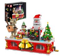Mould King 10162 Clamp-on Bloques de construcción de Navidad con el Pianista Santa Claus árbol de Navidad Equipo de Rendimiento Juguetes de construcción Regalos para Las Edades 14+ (1045 Piezas)