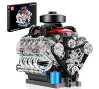 Mould King 10171 Technik V8 Engine Kit Block Engine Lsx454 V - 8 Engine Kit Block Car Truck Fan Gasoline Engine Model (487 Piezas)