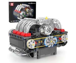 Mould King 10193 Tecnología Bloques de sujeción Motor Boxer Engine Cilindro Kit Motor Maqueta Motores Combinado Regalo para Adultos y Jóvenes (609 Piezas)