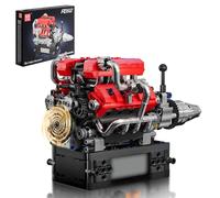 Mould King 10204 Technik V8 Motor Bausatz Bausteine Klemmbausteine Motor FE Sportwagen Auto Engine Kit Gasmotor Modelo para Auto Fan(750 Piezas)