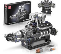 Mould King 10206 V8 Kit de modelo de motor que funciona, construye tus propios juegos de baterías de combustión/motor de combustión, juego de construcción de ingeniería mecánica, regalo de juguete
