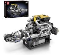 Mould King 10207 Tecnología V8 - Bloques de construcción de Motor Realista con pistón móvil, Regalo para niños y niñas y Amantes de los Coches (761 Piezas)