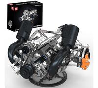Mould King 10248 Tecnología V8 Motor Bloques de Construcción Juguete, Versión Estática Twin-Turbo V8 Kit de construcción de motor para jóvenes a partir de 14 años (3192 piezas)