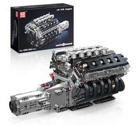 Mould King 10250 Tecnología V10 Motor Kit Gasolina Bloques de Construcción LFA Bloques de Abrazadera Motores Motor Motor Motor Kit con Cuatro Transmisión Regalos para Adultos (1834 piezas)