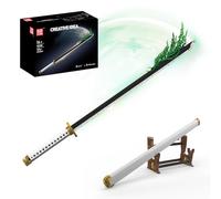 Mould King 10258 - Kit de Espada de Anime, Conjunto de Katana Vaina y Soporte de exposición, Espada Ichimonji Yamato Blanca para Adultos y Adolescentes de 14 años y Mayores (más de 1674 Piezas)