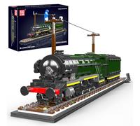Mould King 12044 - Kit de construcción de locomotora de vapor británica, 1766 piezas, modelo clásico de tren de bloques de construcción, coleccionable e idea de regalo para adolescentes y adultos