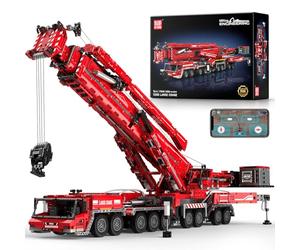 Mould King 17008 Motorizada con tecnología de control remoto Grúa de oruga de bloques de sujeción, LTM 11200 Grúa Grande 8506+ piezas de más de 160 cm, brazo telescópico y patas de apoyo neumáticas, a