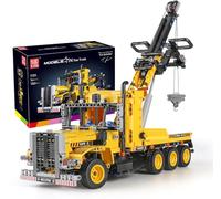Mould King 17011 Tecnología Construcción de Grúas de Camión de Remolque, Modelo de Camión Remolque Vehículo de Construcción, Juguete de Construcción de la Serie Ingeniería para Niños (sin Motor)