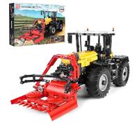 Mould King 17019 Tecnología Tractor, Carretilla Elevadora Controlada a Distancia con 4 Motores, 4en1 Modelo de Tractor, Vehículo de Construcción