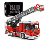 Mould King 17022 Kits de construcción de camiones de escalera de bomberos, juego de bloques de construcción MOC para construir, juguete de regalo para niños de 8 años/entusiastas de las colecciones de adultos (4886 piezas con control remoto de motor/aplicación)