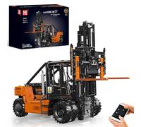 Mould King 17044 Carretillas Elevadoras Resistentes a Escala 1:6 para Adultos con Detalles auténticos, RC controlado por aplicación (Naranja, 4579+ Piezas)