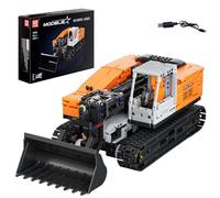 Mould King 17054 Technics Bulldozer Clamping Bricks Wheel Loader Construction Blocks Model Kit con Motor para 14+ Adultos y niños (1423 Piezas)