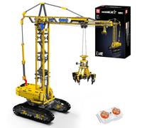 Mould King 17059 Modelo de grúa sobre orugas con Mando a Distancia, 1731 Piezas Kit de grúa de ingeniería, Bloques de construcción de grúas Torre como Juguete y Regalo ( a Partir de 14 años )
