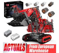 Mould King 17070 17071 camión técnico de juguete, excavadora motorizada R 9800, montaje de bloques de construcción, coche de ladrillo, regalo de Navidad para niños 17071---Red