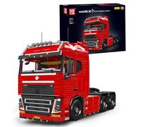 Mould King 19015 Técnica Camión Tractor Kit, Moc teledirigido Modelo con Control de aplicación, función neumática, 4608 Piezas de Bloques de construcción de Camiones para Adultos y Adolescentes a