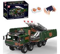 Mould King 20045 Tecnología 8x8 Militar Lanzacohetes Vehículo todoterreno Kit de Construcción, Gran Realista Camión Bloques de Construcción Modelo con Piezas Móviles, Bloques de Sujeción Juguetes para