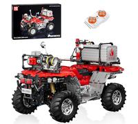 Mould King 23003 Tecnología Bloques de Construcción Motocicleta Bloques de Construcción Bomberos Motocicleta ATV con Mando a Distancia Bomberos Juguetes STEM Kit de Construcción Compatible con Otras