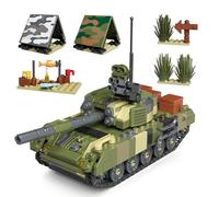 Mould King 24073 Tanque T-72B3 con Bloques de construcción con Accesorios de Camping, Kit de construcción Militar, Regalo para Adultos y jóvenes (513 Piezas)