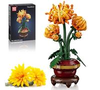 Mould King 24118 Bloques de sujeción para plantas, flores, crisantemo, flores, bloques de construcción para niñas con jarrón, ramo de flores artificiales, juguete de construcción, regalo creativo para